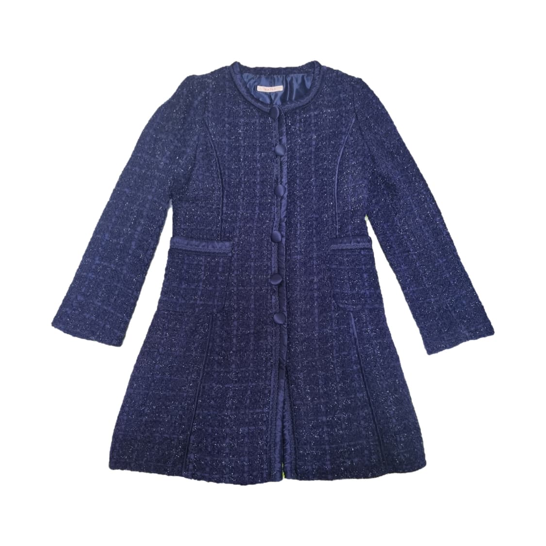 satin 네이비 코트 상품이미지1