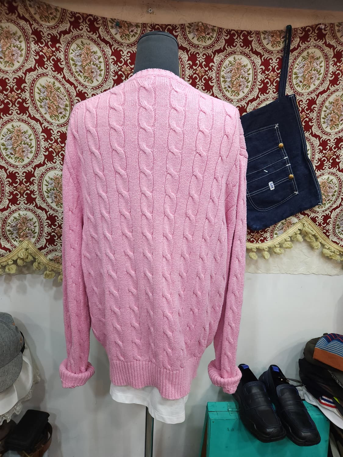 폴로 랄프로렌 핑크 꽈배기 코튼 니트

 상품이미지6