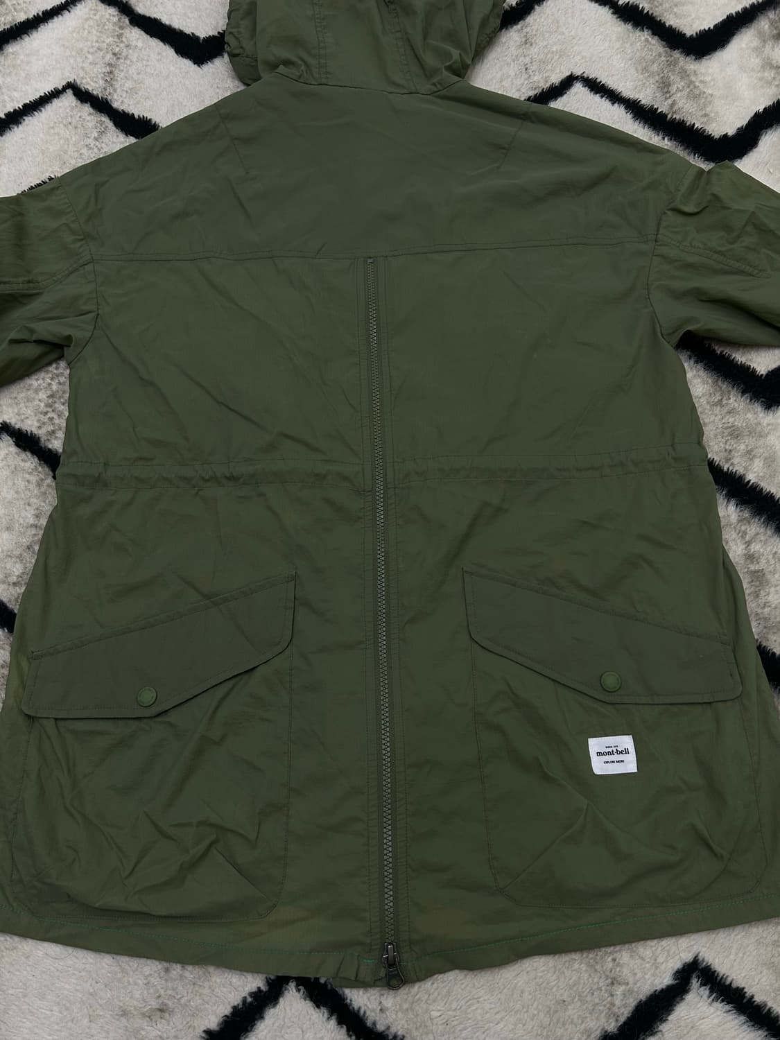 [M]몽벨 방풍 나일론 후드 사파리 자켓/카키 상품이미지5