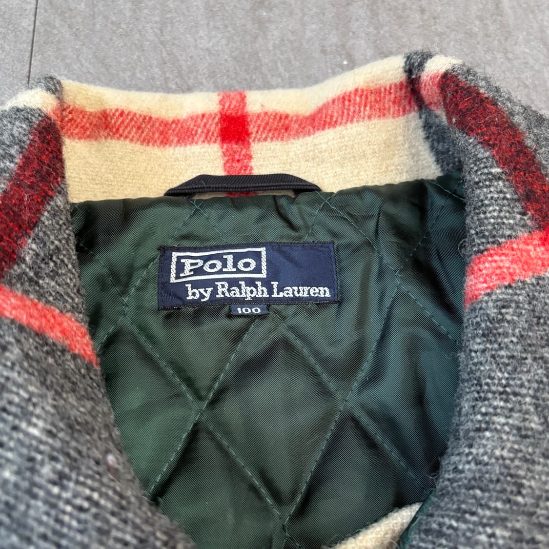 90s 90년대 일경물산 폴로 울 하프 코트 자켓 상품이미지5