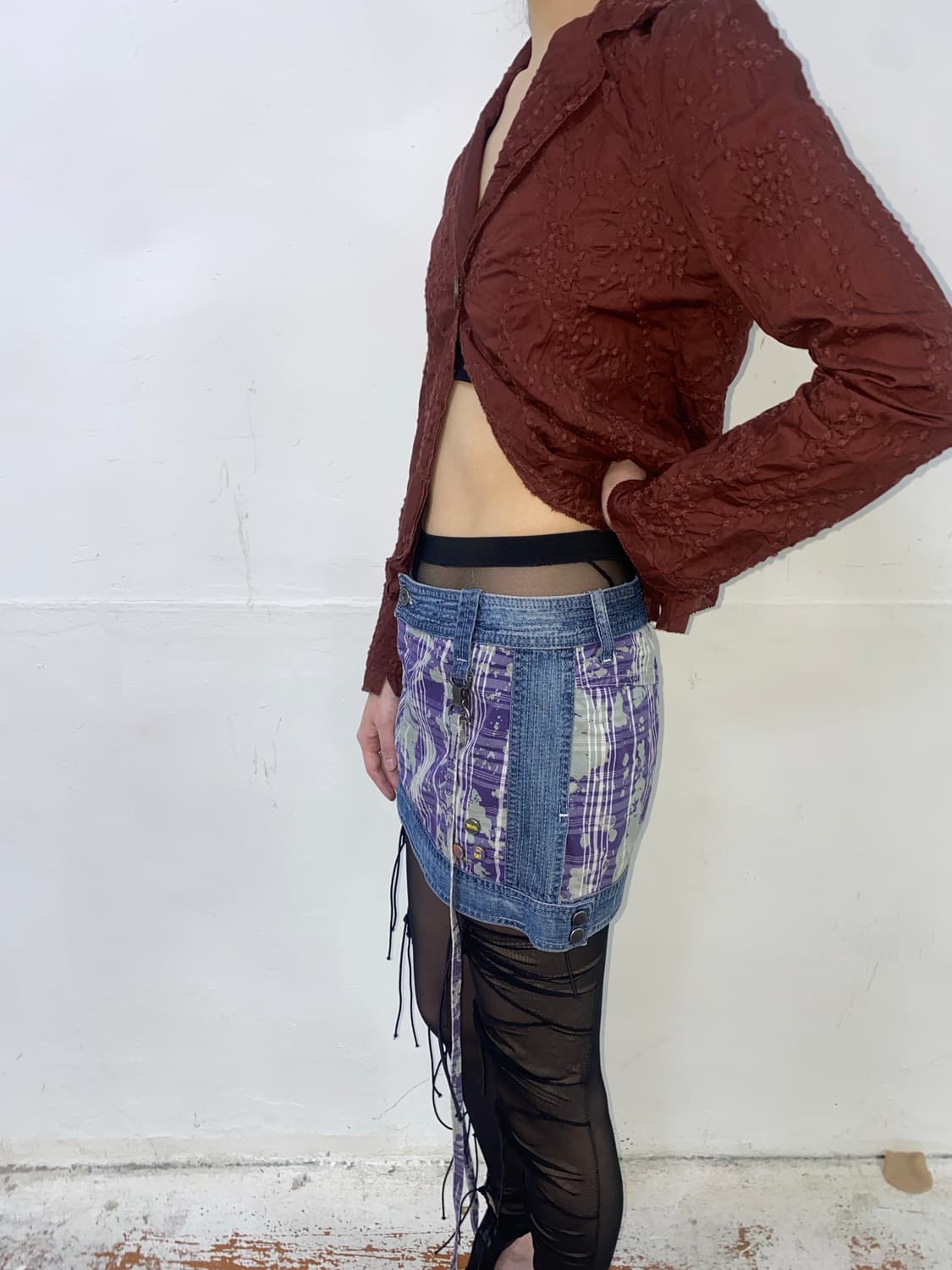 디젤 Diesel Deconstructed Strap mini skirt 상품이미지6