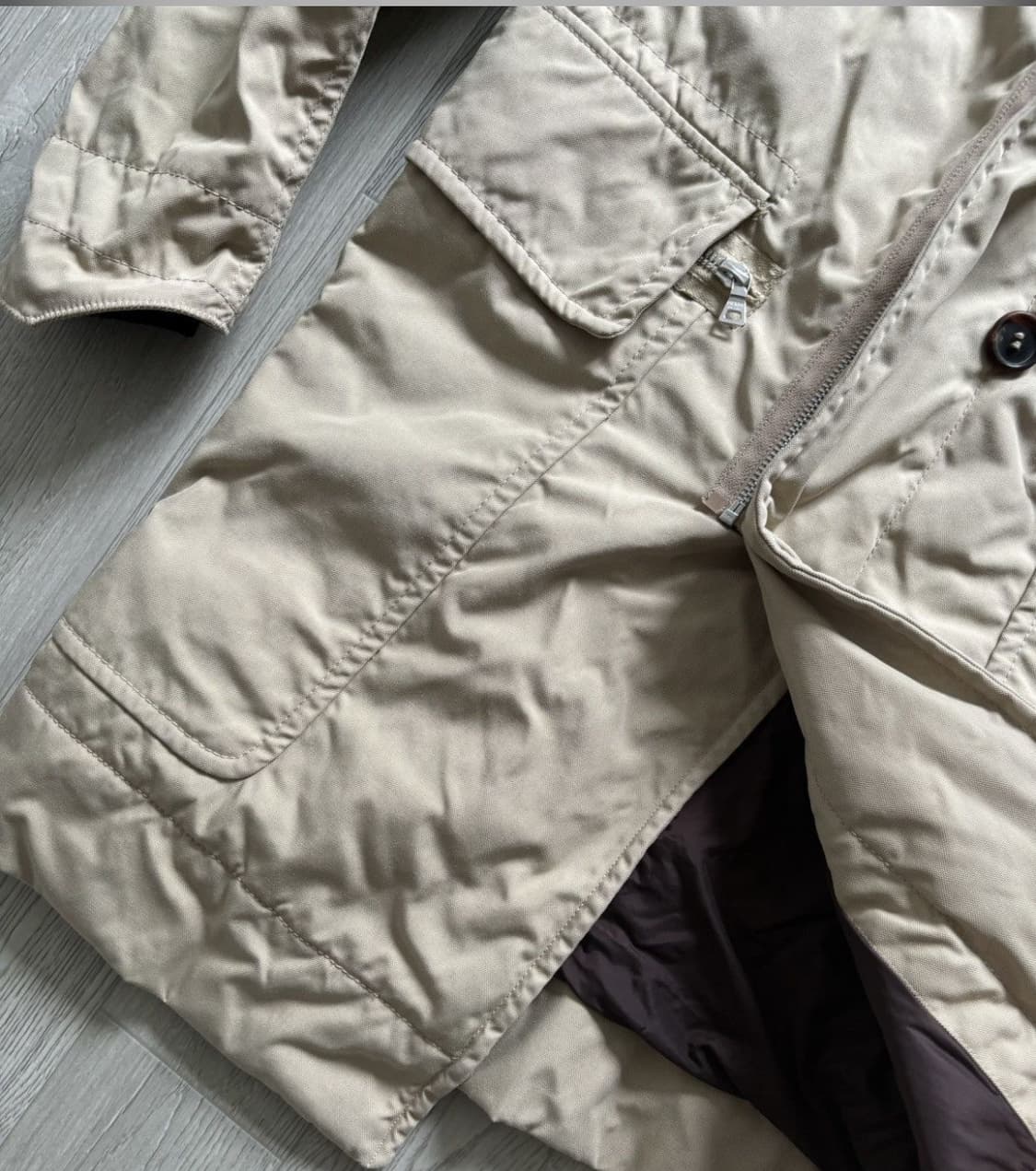 스포츠 프라다 나일론 퍼 카라 코트 상품이미지5