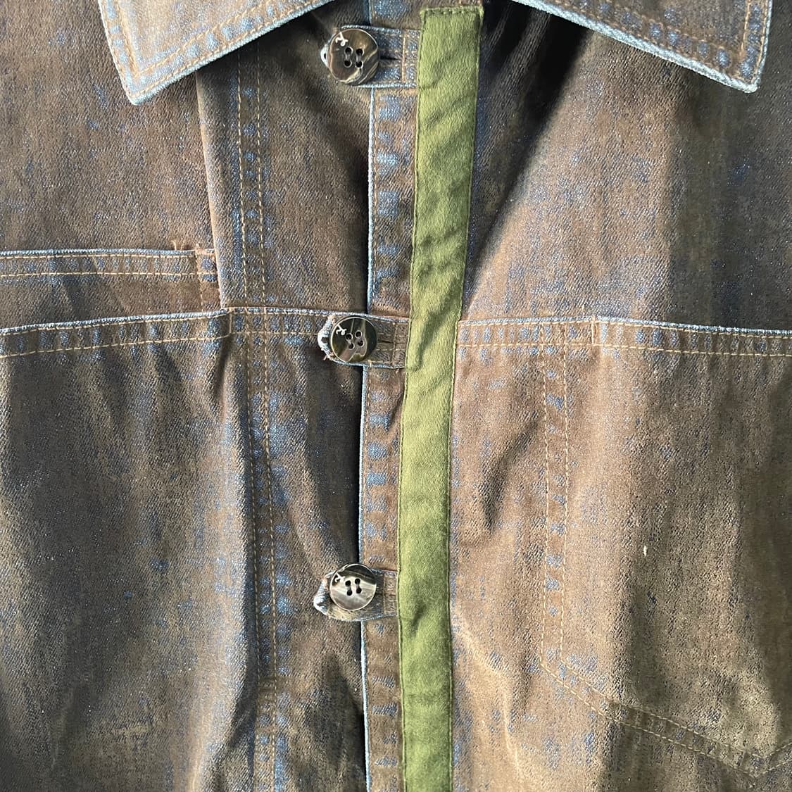 90s 이세이미야케 하이 스포팅 기어 다운버튼 데님자켓 상품이미지5