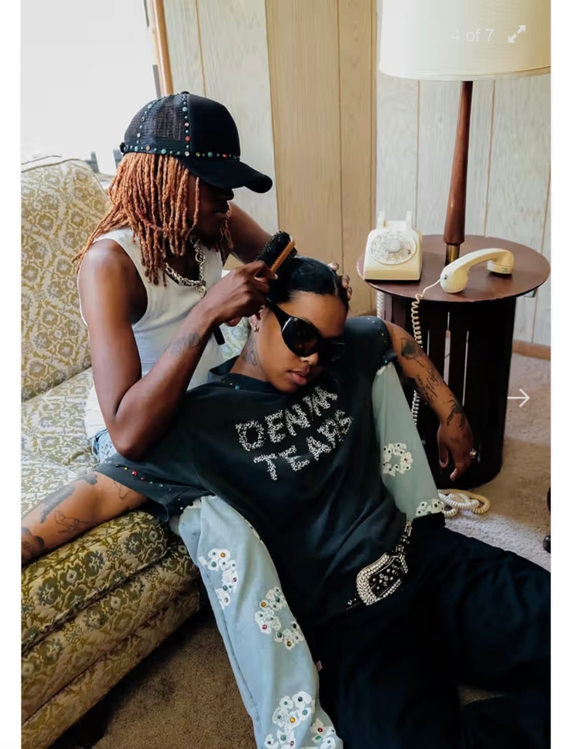 데님티어스 라인스톤 잼스톤 트러커 캡 볼캡 상품이미지6