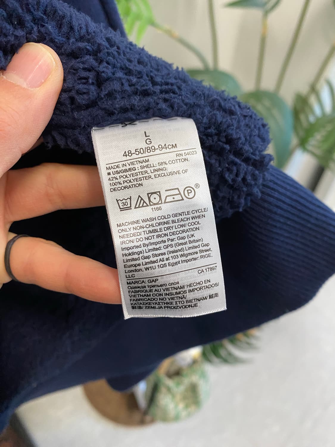 갭 양털 후드집업(네이비) 상품이미지7