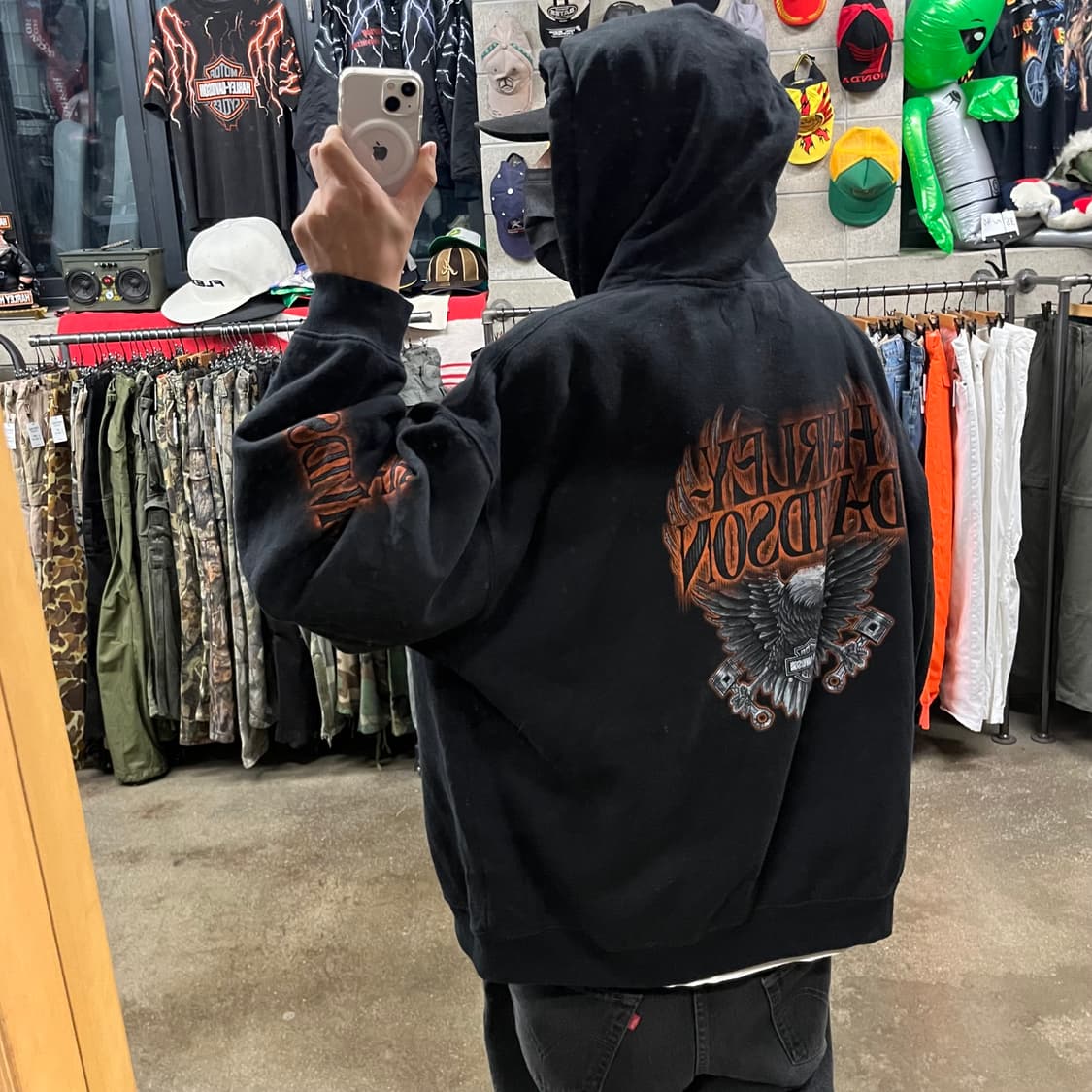 할리데이비슨 플레임 이글 후드티 (110) 상품이미지9