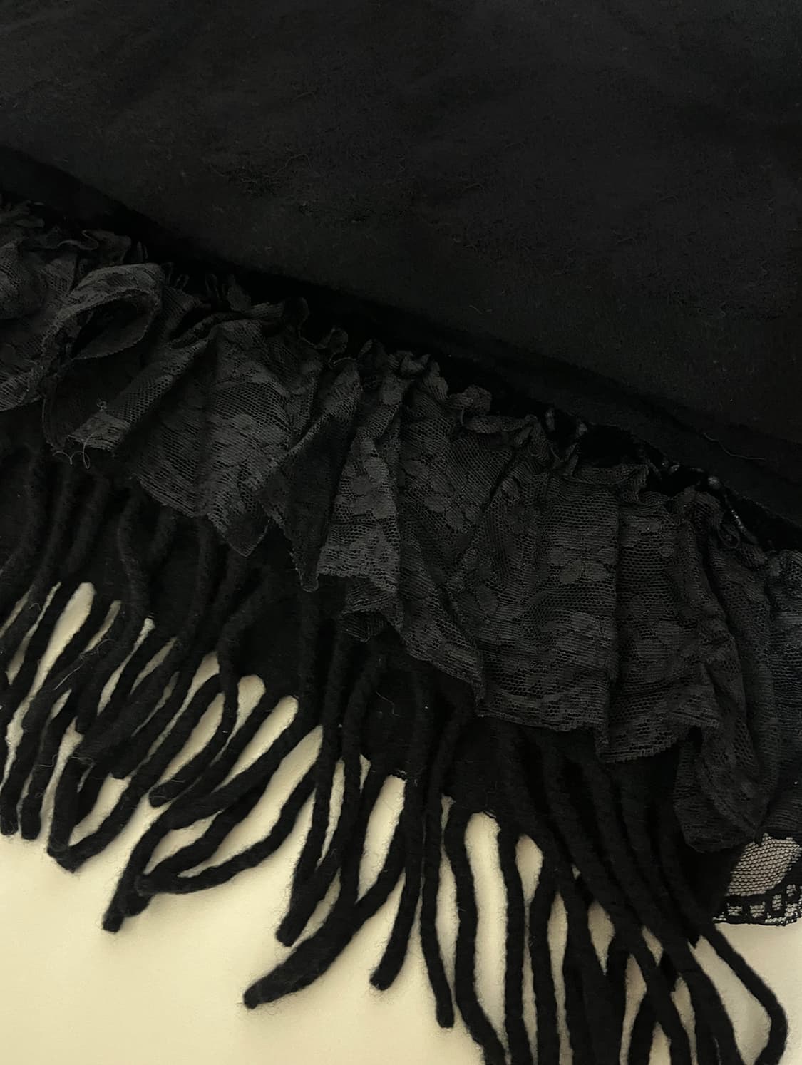 vintage lace wool&cashmere muffler 상품이미지1