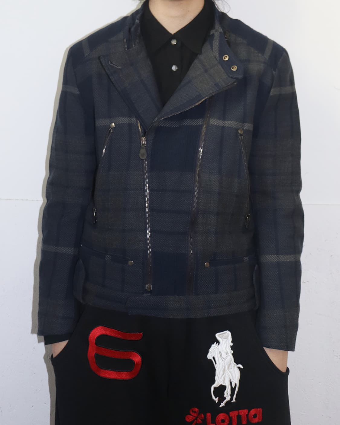 알렉산더 맥퀸 울 체크 라이더 자켓 상품이미지2