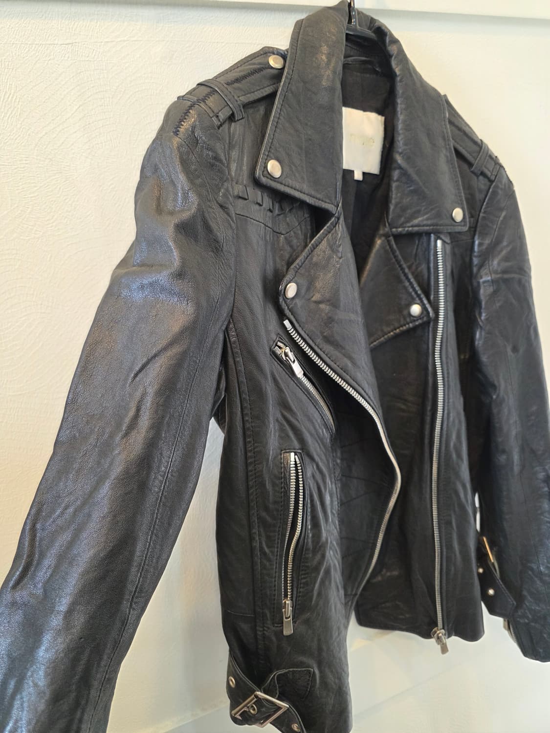 maje 마쥬 블랙 가죽 자켓 2사이즈 상품이미지3