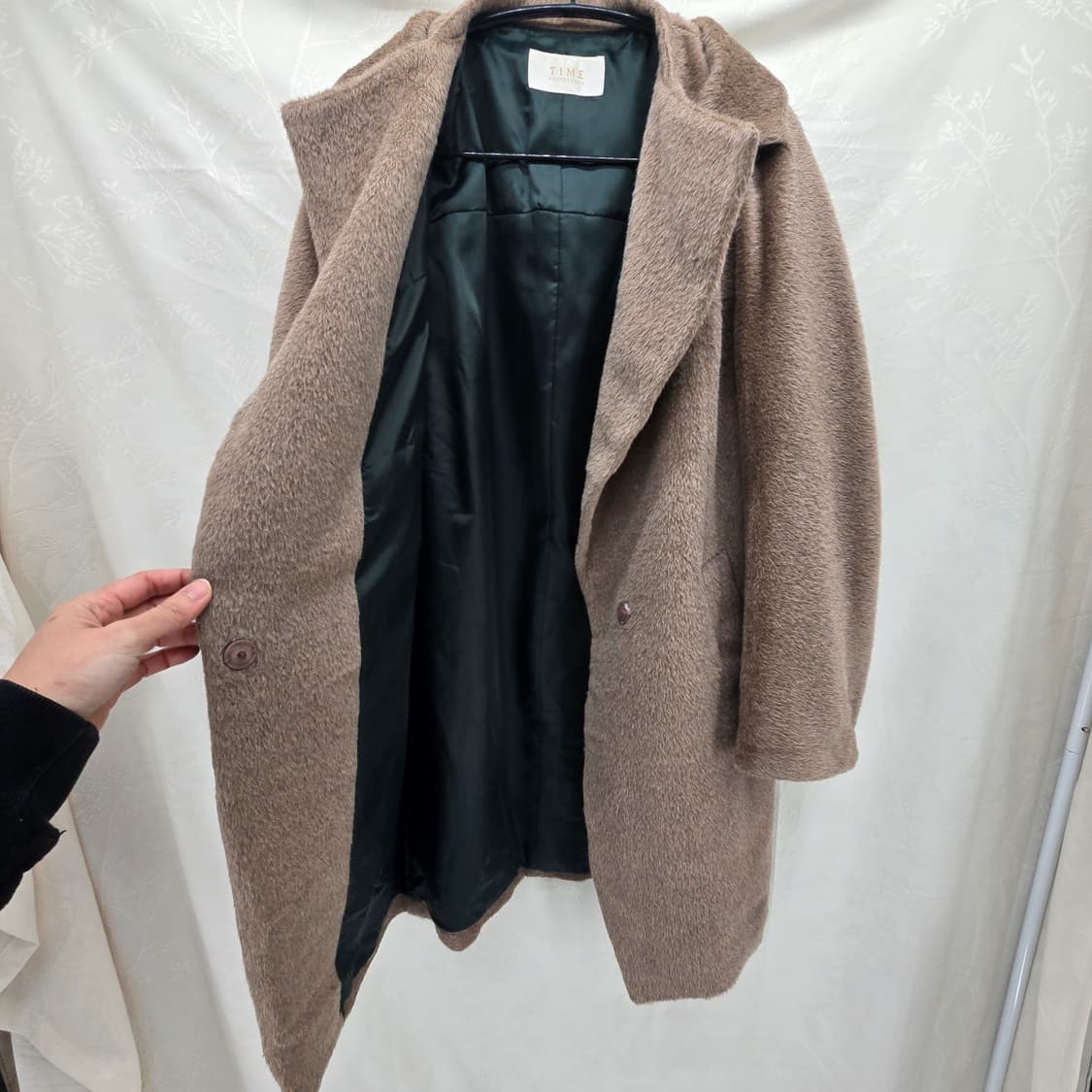 TIME 타임 baby llama 브라운 루즈핏 코트 상품이미지7