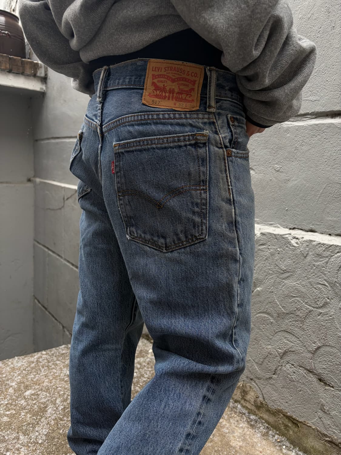 90s LEVIS denim scratch boots cut pants 상품이미지2