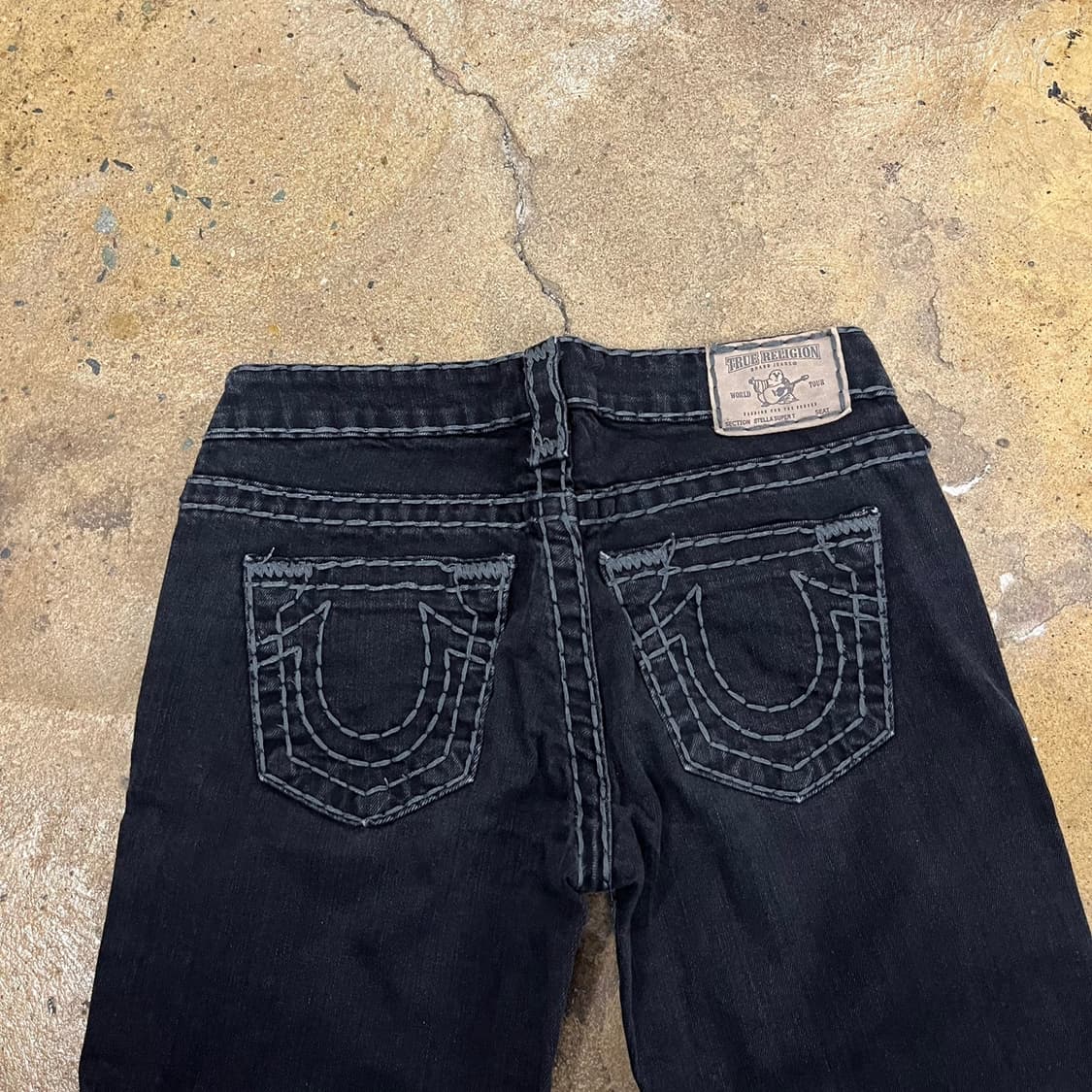 [정품/25] 트루릴리젼 블랙 스티치 데님 바지 b18 상품이미지4