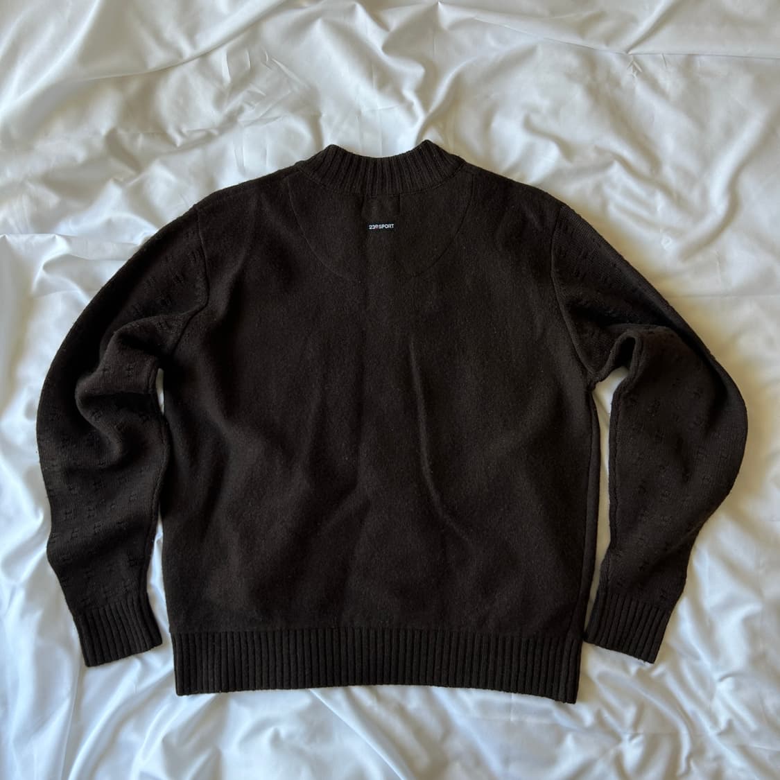 빈티지 브라운 반집업 니트맨투맨 상품이미지7