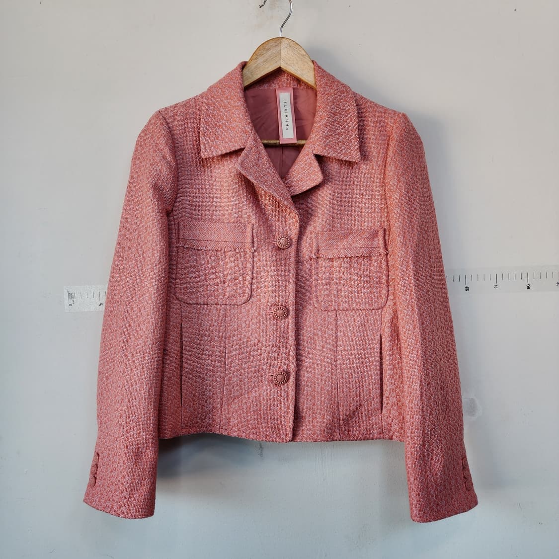 에셀리아 트위드 핑크 자켓 상품이미지1