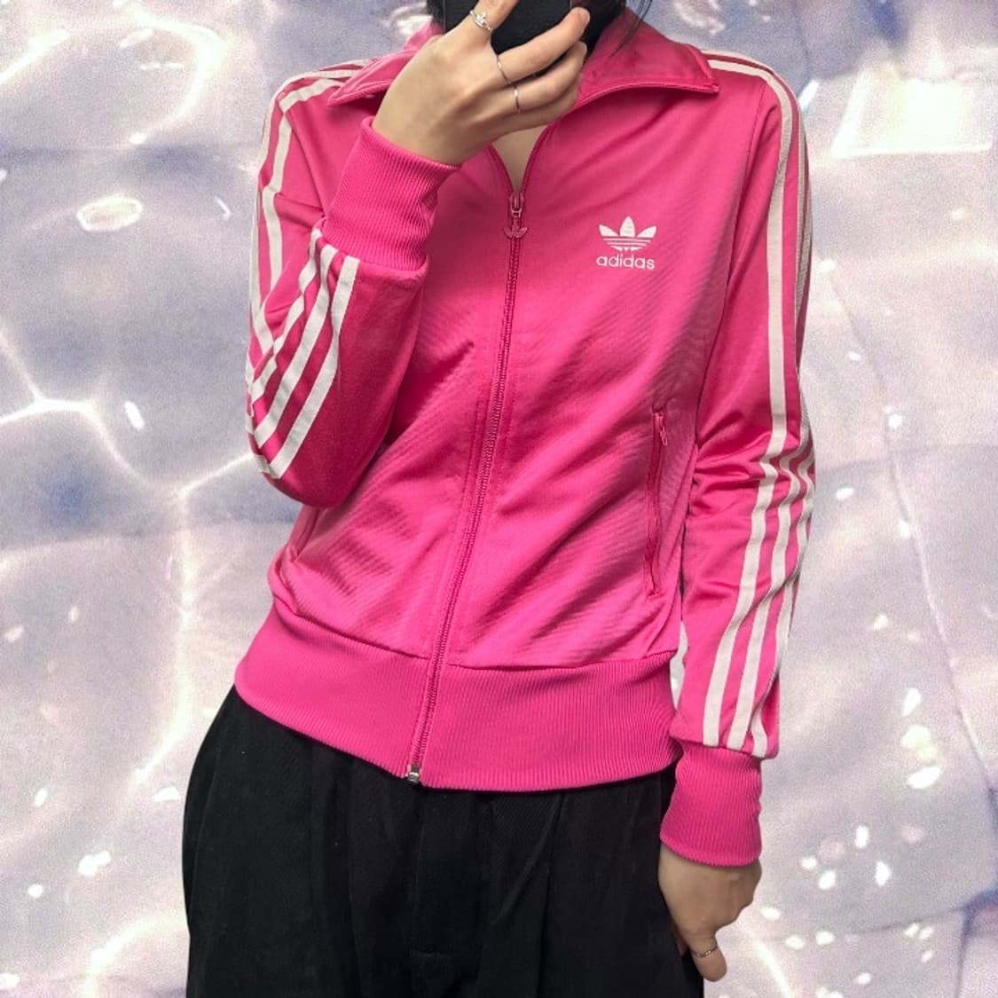 아디다스 파이어버드 빅로고 져지 핑크 핫핑크 85  상품이미지1