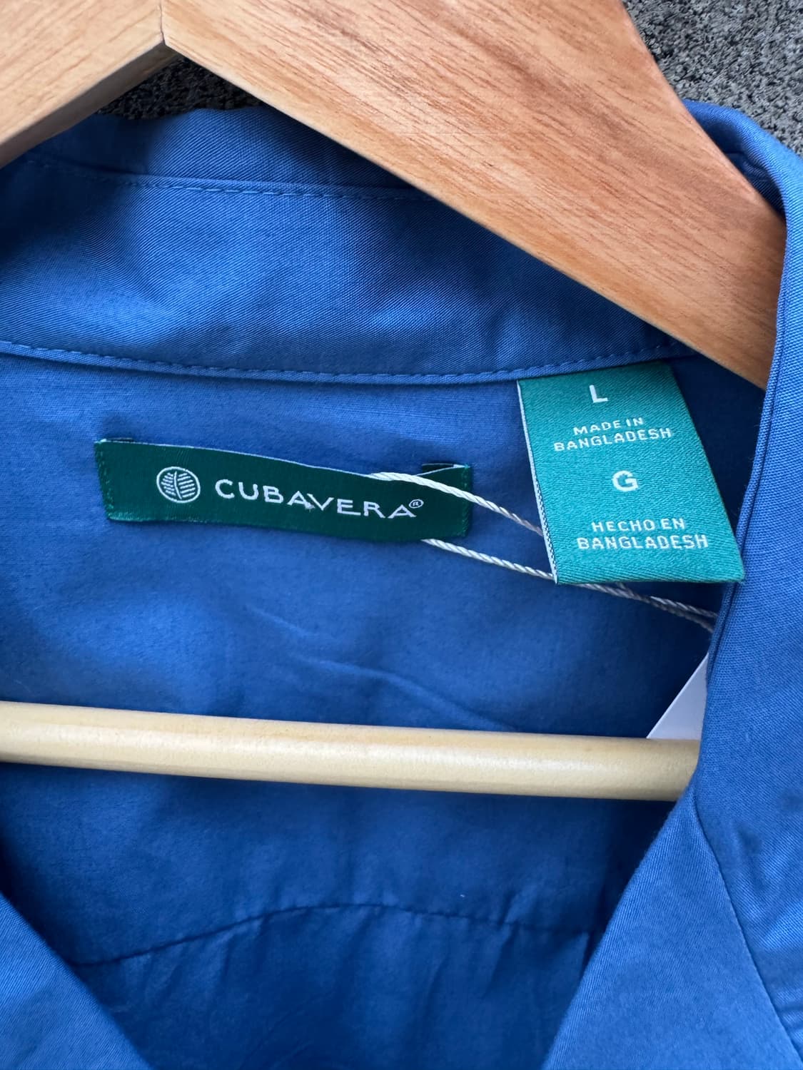 Cubavera 빈티지 쿠바 구아야베라 셔츠 연한 네이비 L 데드스탁 상품이미지4