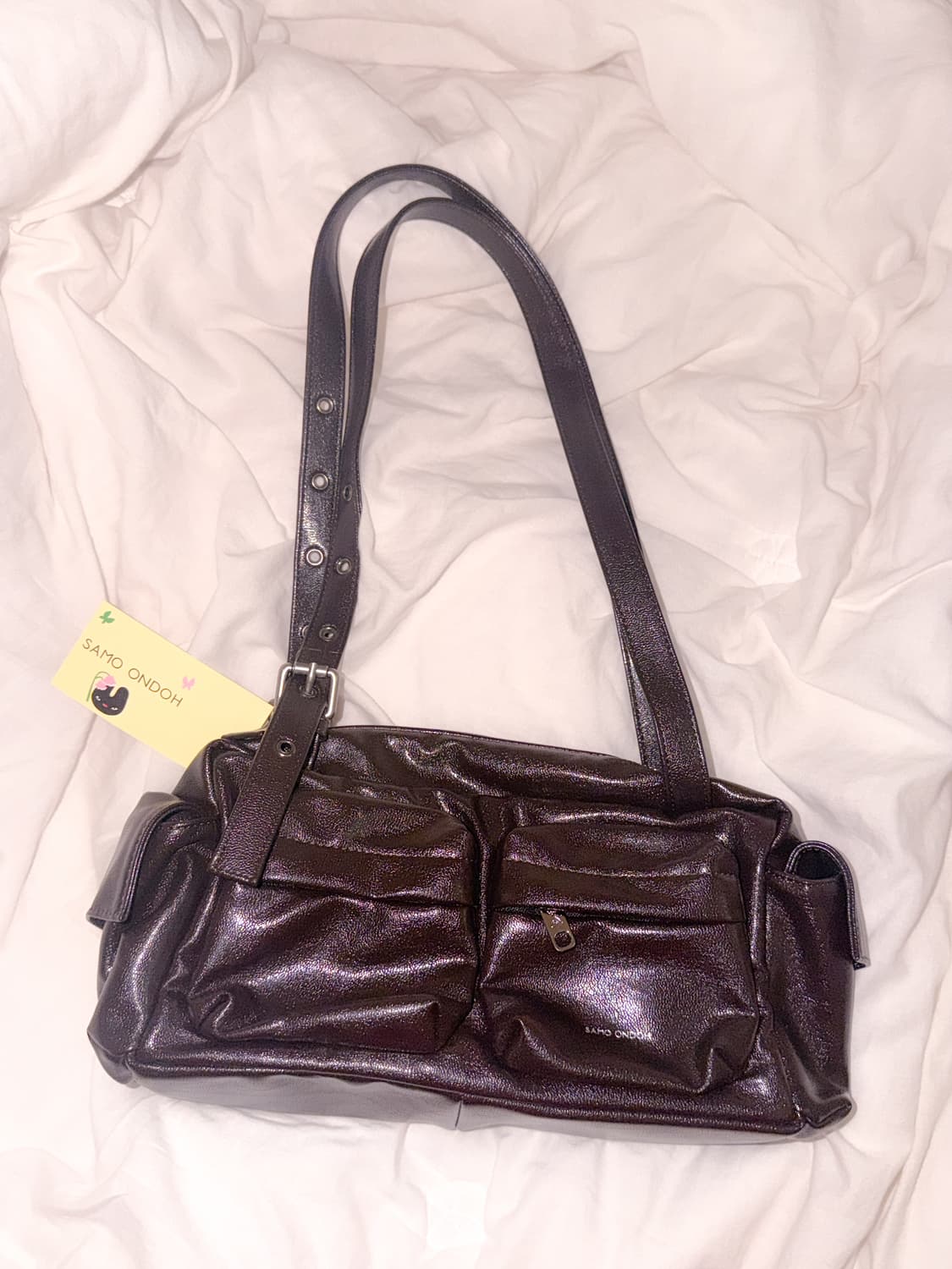 pocket utility bag M goat chocolate 상품이미지1