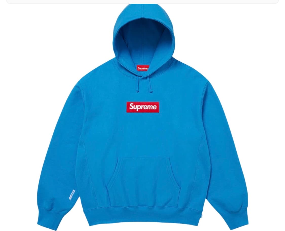 슈프림 박스 로고 후드티 시안 25FW 새상품 판매해요 상품이미지1