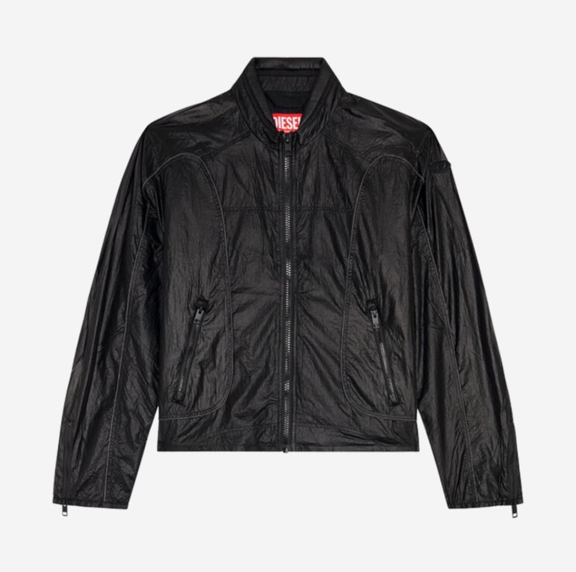 디젤 콘트라스트 나일론 자켓 디테일링 블랙 48 상품이미지1