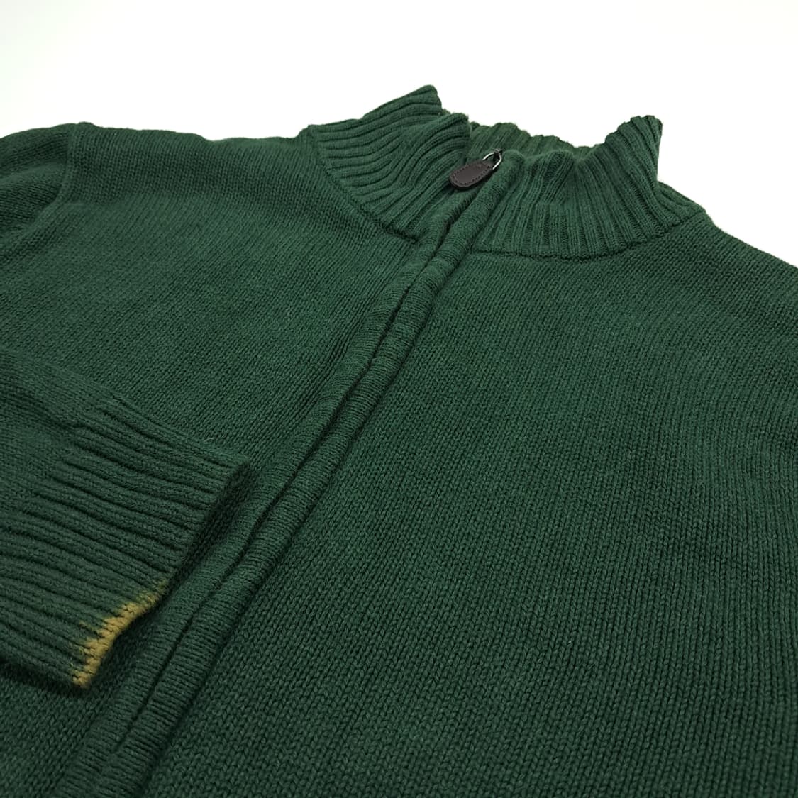 CN945 M 엘엘빈 진그린 코튼 긴팔 집업 니트 스웨터 상품이미지5