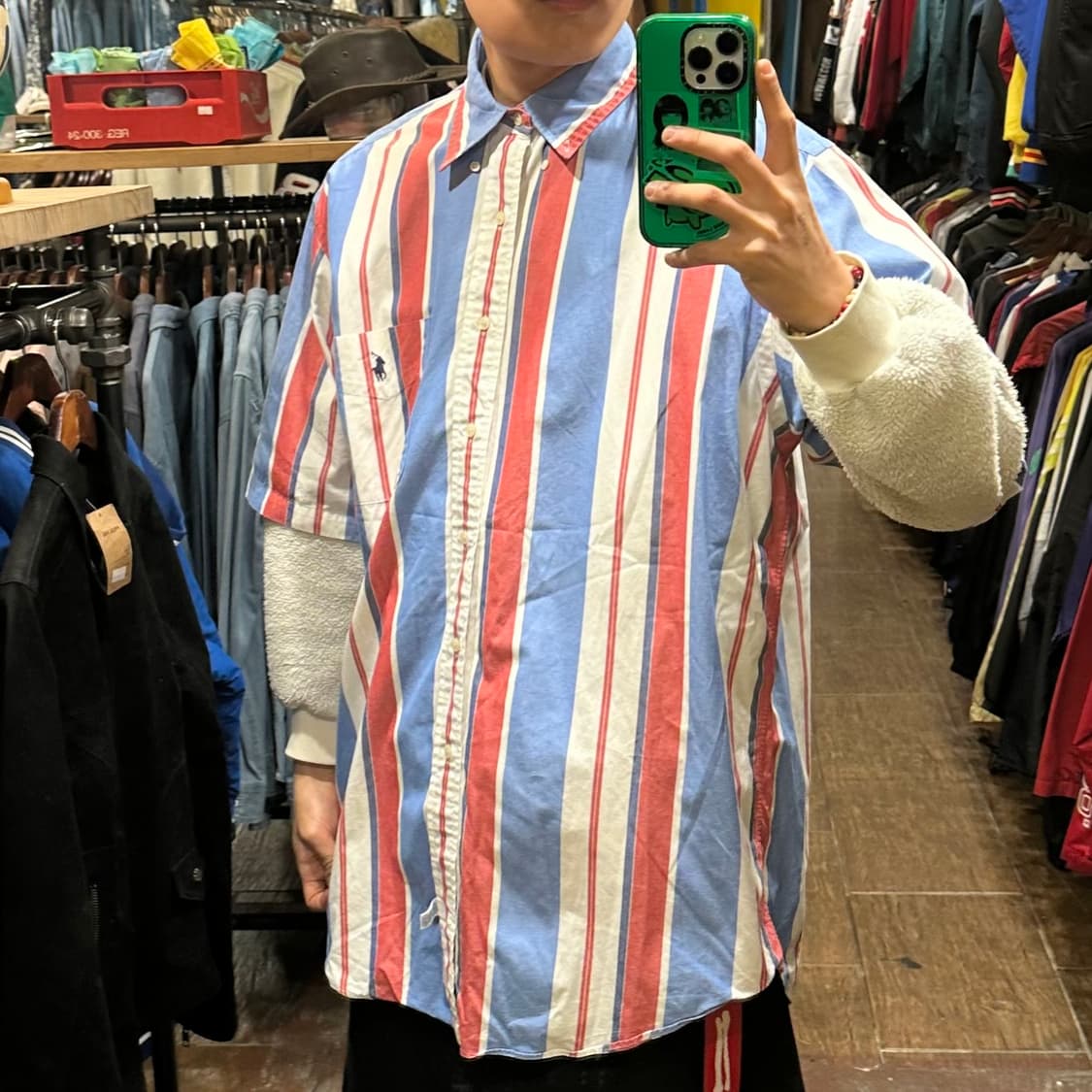 [HI] 폴로 랄프로렌 반팔셔츠 클래식 핑크/블루 상품이미지3