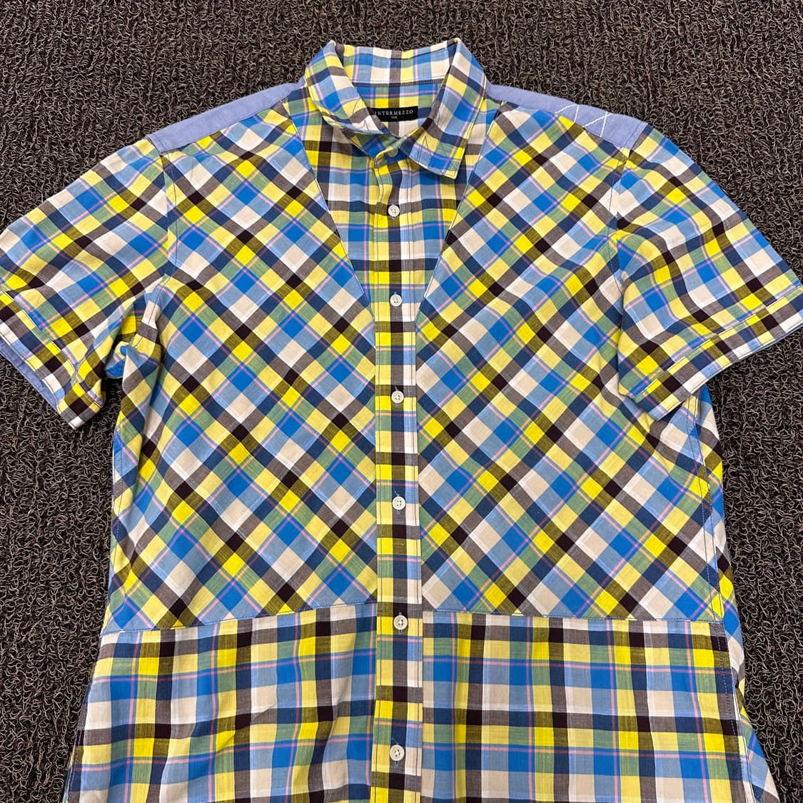 INTERMEZZO 인터메조 체크 반팔 셔츠 105(XL) 상품이미지2