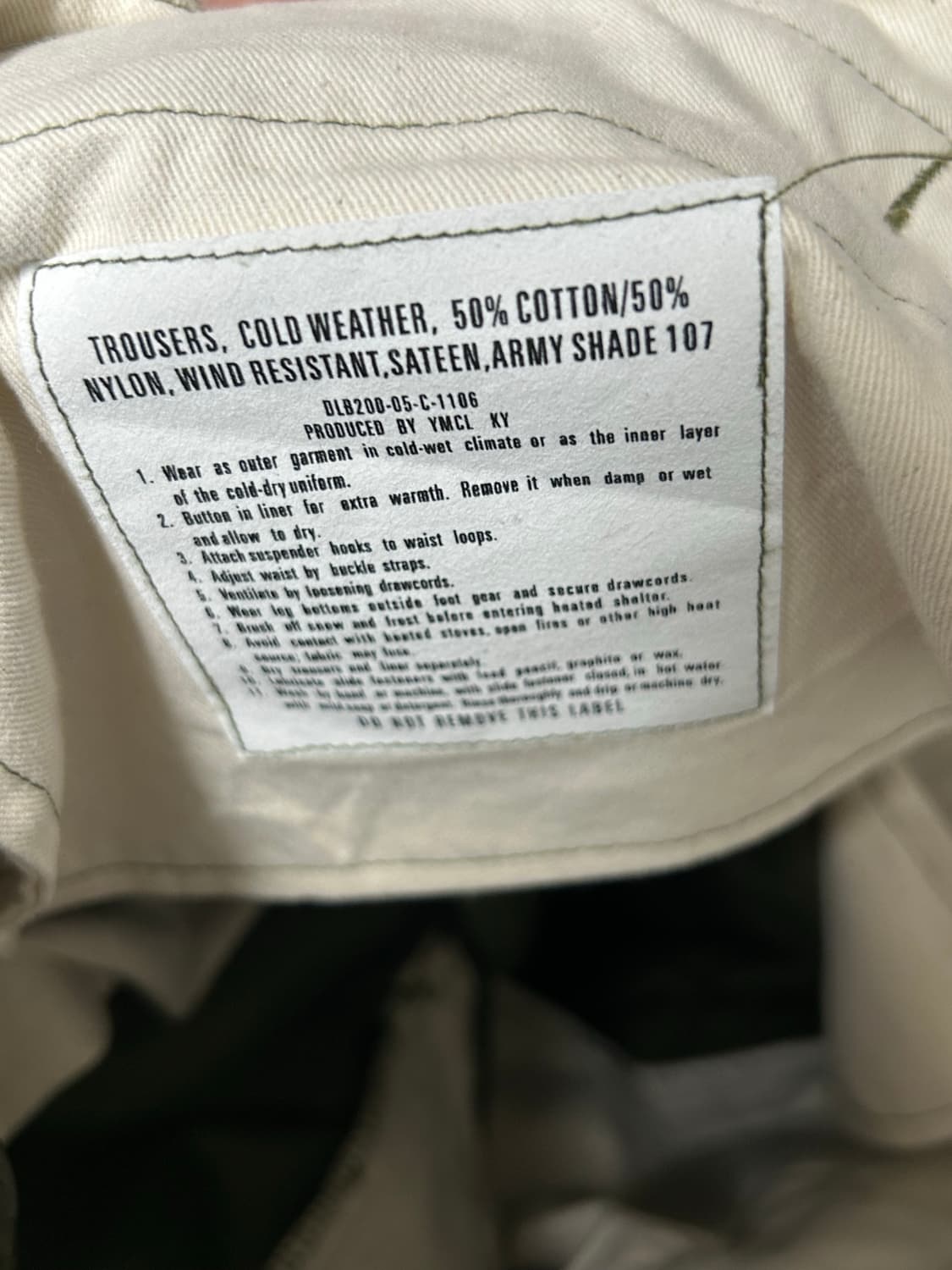 Ymclky - US M65 Field Pants - Olive - s 상품이미지4