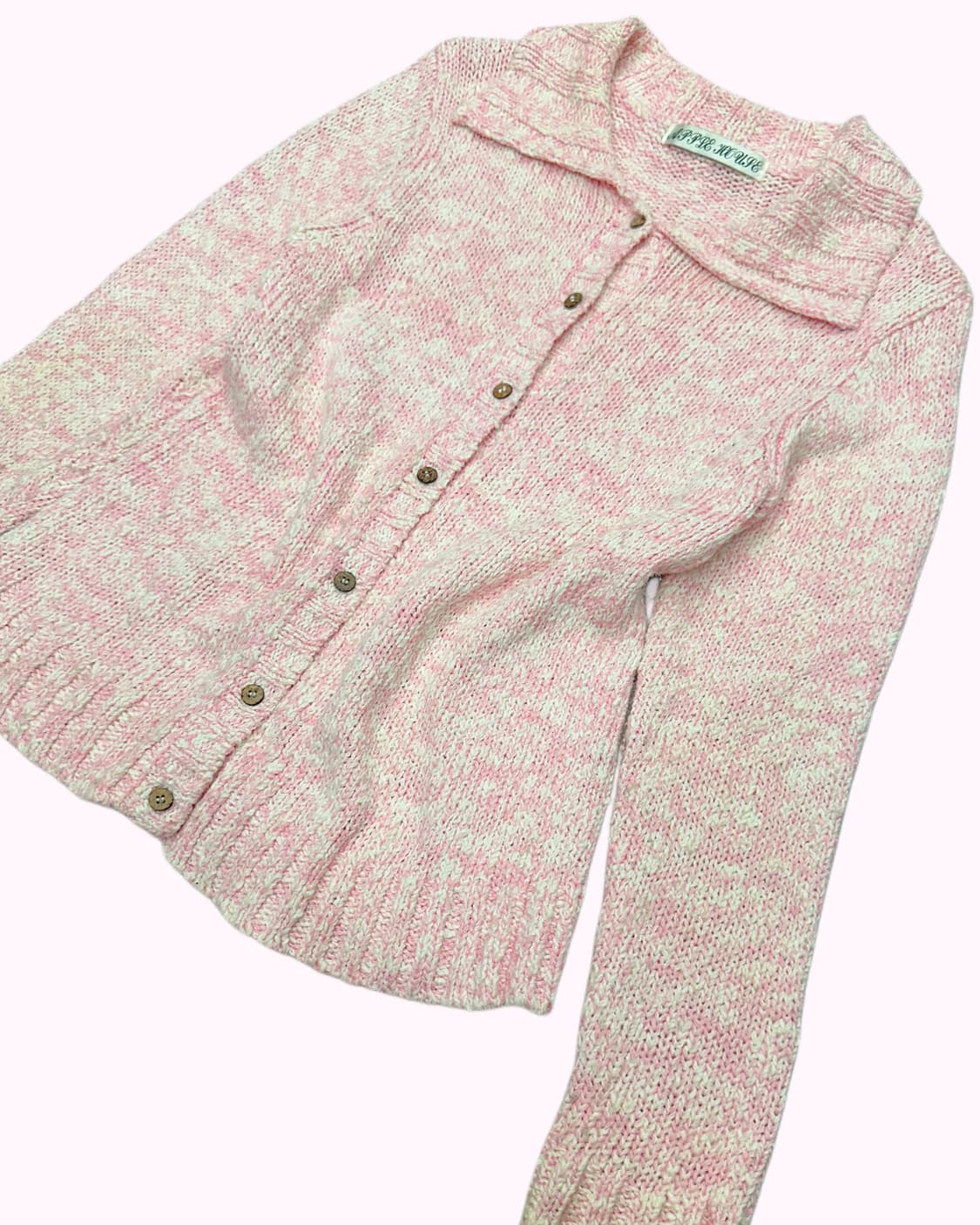 milky pink collar knit cardigan 상품이미지3