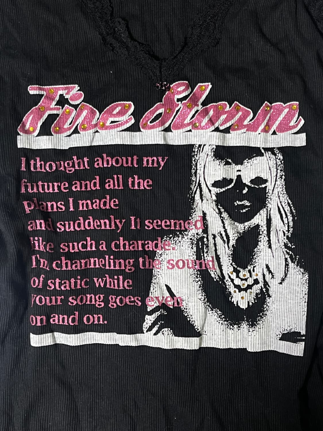 v neck punk sleeveless top 상품이미지3