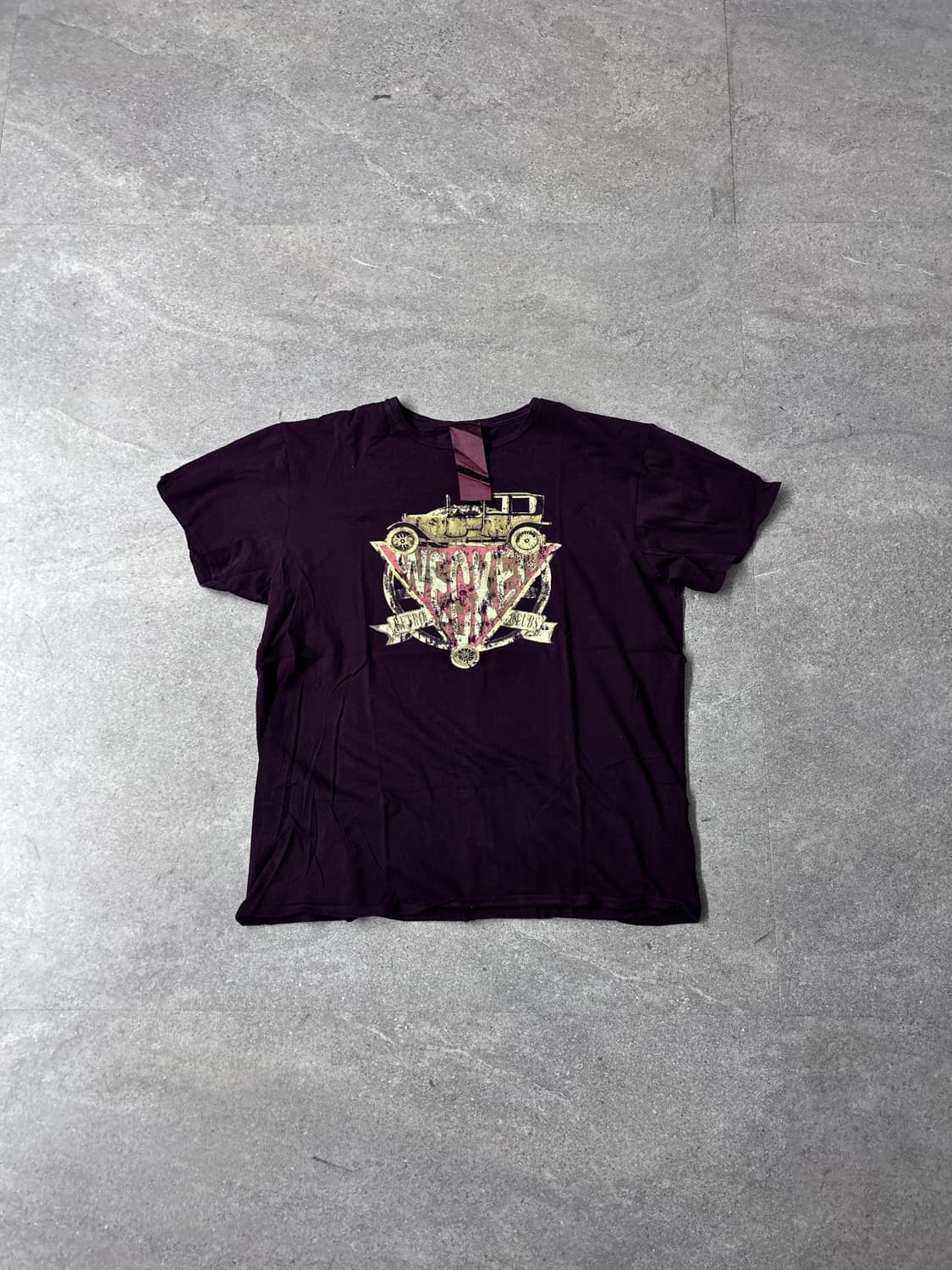 Burgundy Vintage Graphic T-shirts 상품이미지4