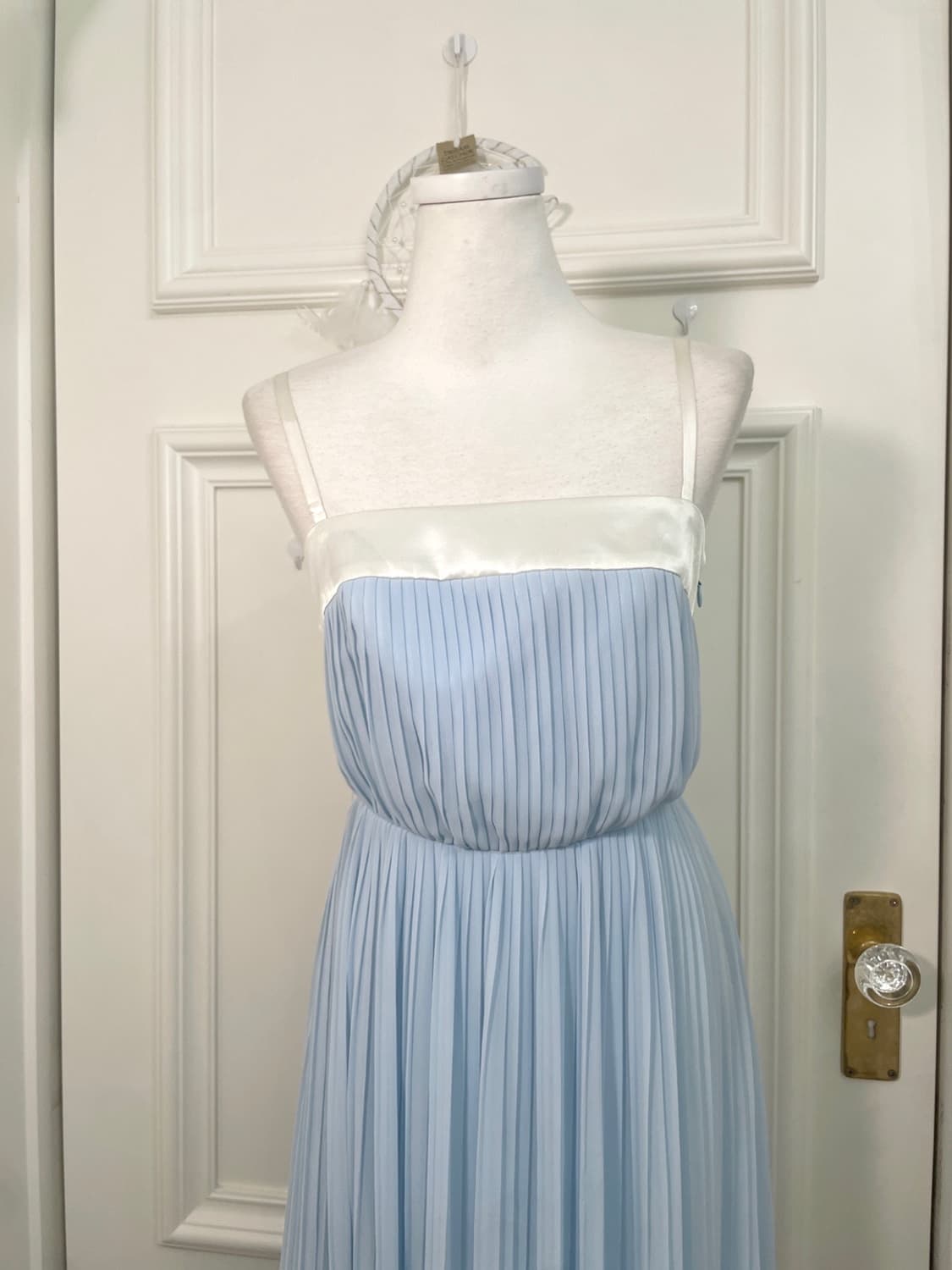 sky blue pleats satin point opc(size-7) 상품이미지5
