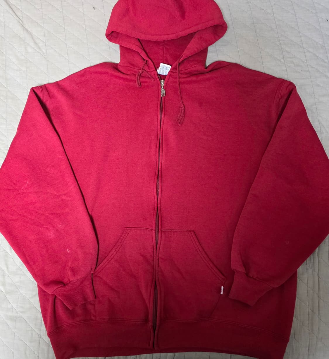 [XXL] 90s 빈티지 러셀 애슬레틱 레드 후드집업 - 라이트 페이드 상품이미지1