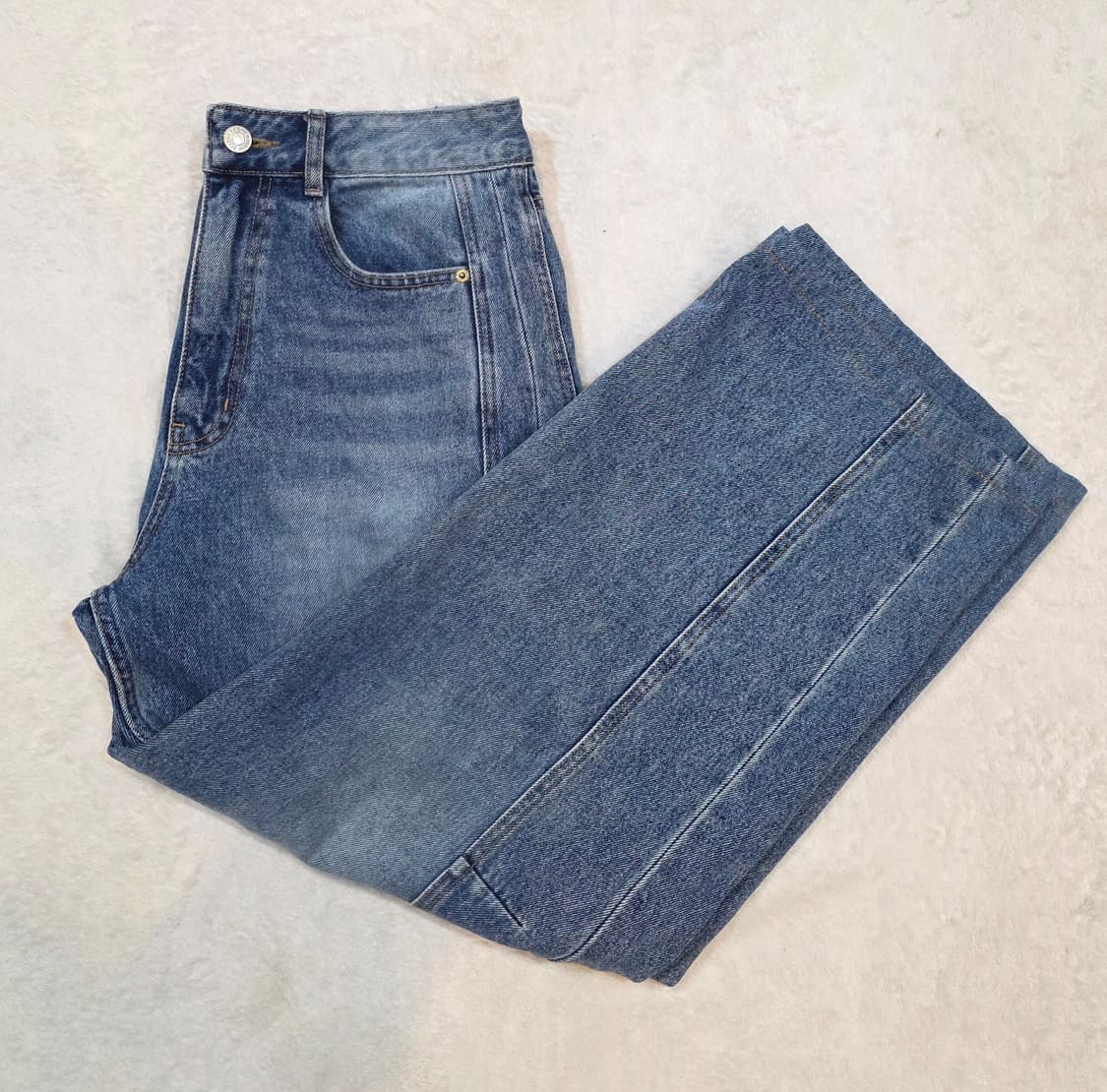 MARCHEN 절개 와이드 데님 팬츠 상품이미지3