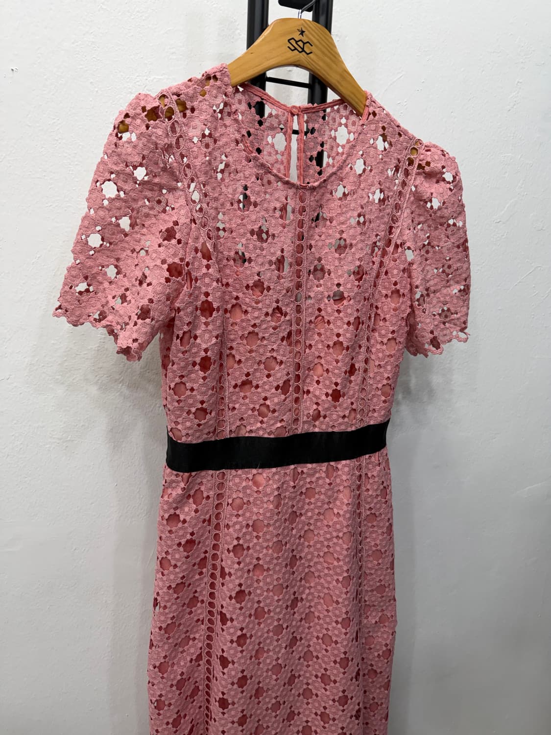 정품) 산드로 레이스 핑크 원피스 36 상품이미지2