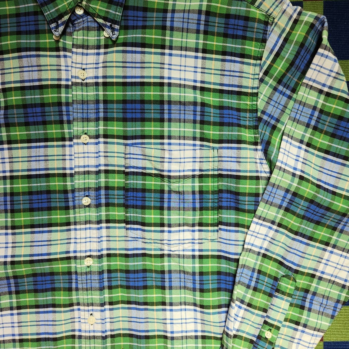 90s 올드 갭 체크 옥스포드 셔츠(USAmade) 상품이미지5