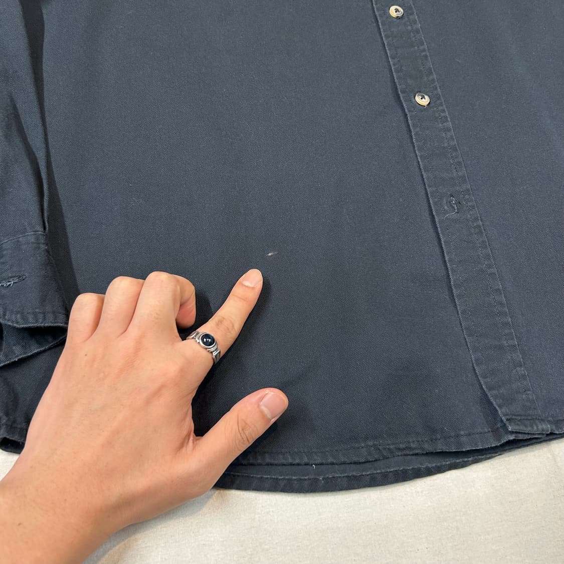 L) Wrangler 랭글러 투포켓 워크웨어 코튼 셔츠 블랙 W24 상품이미지4