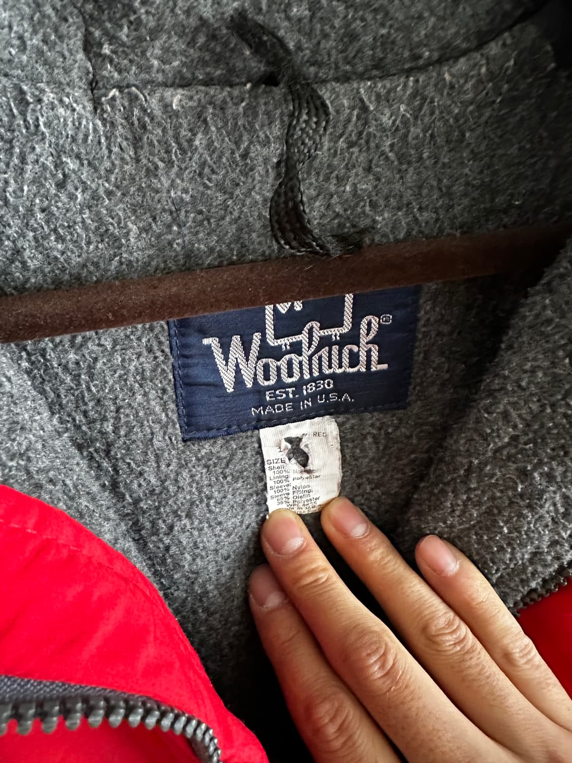 울리치 usa 빈티지 웜업 플리스 레드  상품이미지7