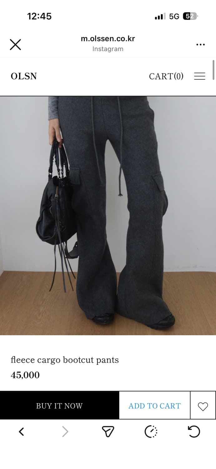 올슨 기모 카고 부츠컷 팬츠 (새제품) 상품이미지1