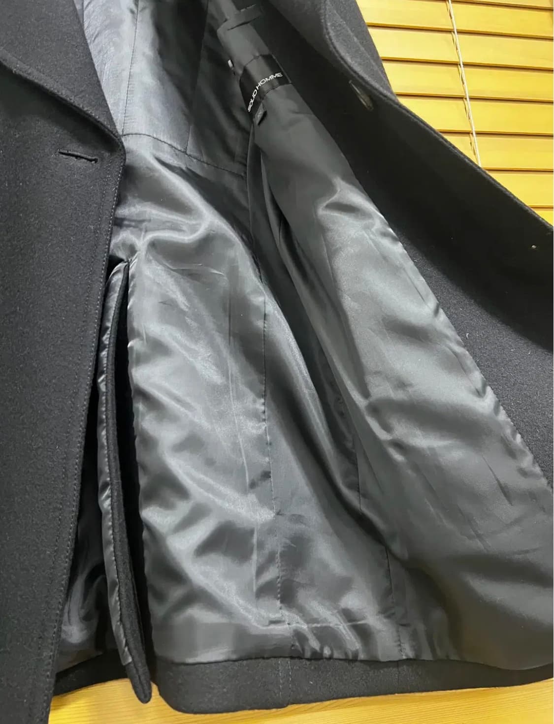 솔리드옴므 남성 블랙 울코트 하프코트 상품이미지7