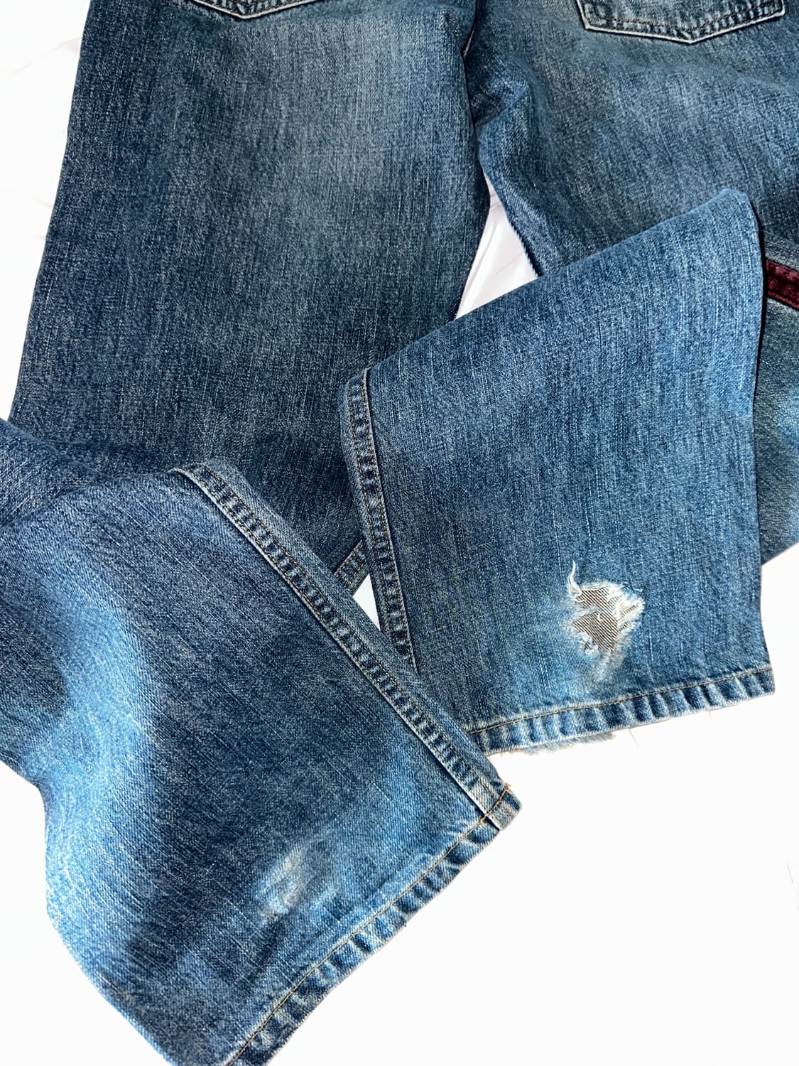 언더커버리즘 02aw 벨루어 스트라이프 데님 상품이미지5