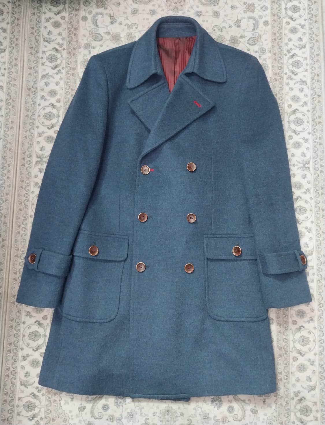 parrish 테일러메이드 블루 더블 브레스트 피코트 상품이미지1