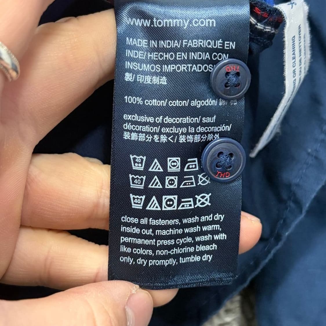 타미힐피거 데님 배색 셔츠 v2390 상품이미지8