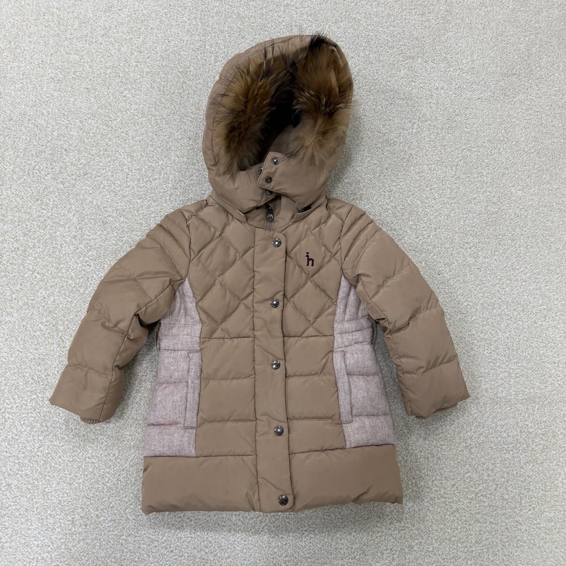 100 3Y 헤지스 키즈 배색 패딩 0129T1 상품이미지1