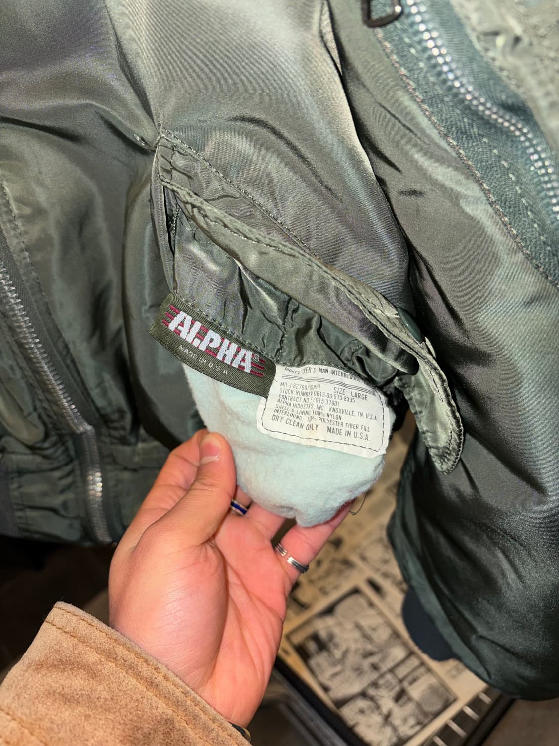 90’s Alpha Industries Ma-1 USA jacket 상품이미지10