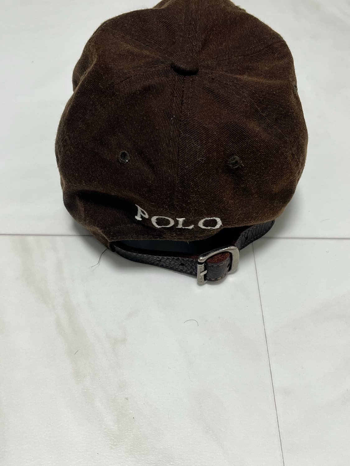 [두산정품/가죽스트랩] 폴로 랄프로렌 빅포니 갈색/브라운 볼캡 상품이미지3