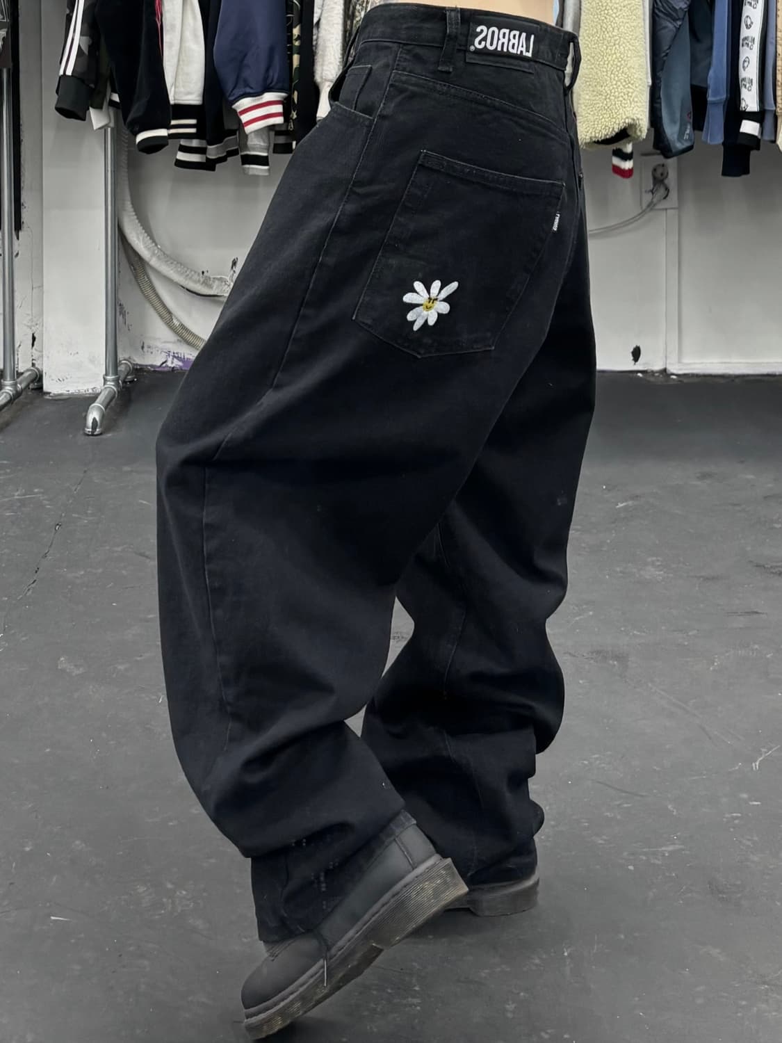 라브로스 플라워 데님팬츠 상품이미지1