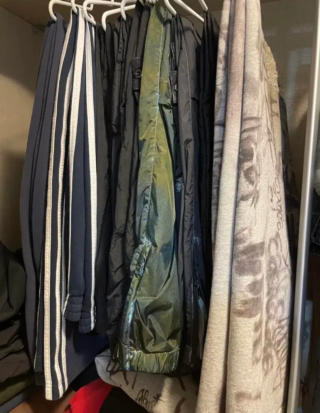 슈프림 스톤아일랜드 페인티드 나일론팬츠 다크틸(s) 상품이미지2