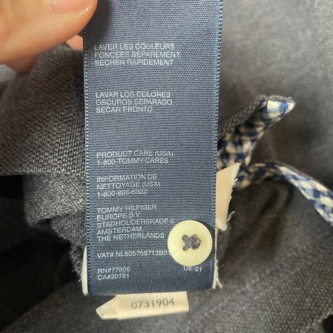 타미힐피거 미니로고 코튼 다크그레이 PK 롱슬리브 M 상품이미지6