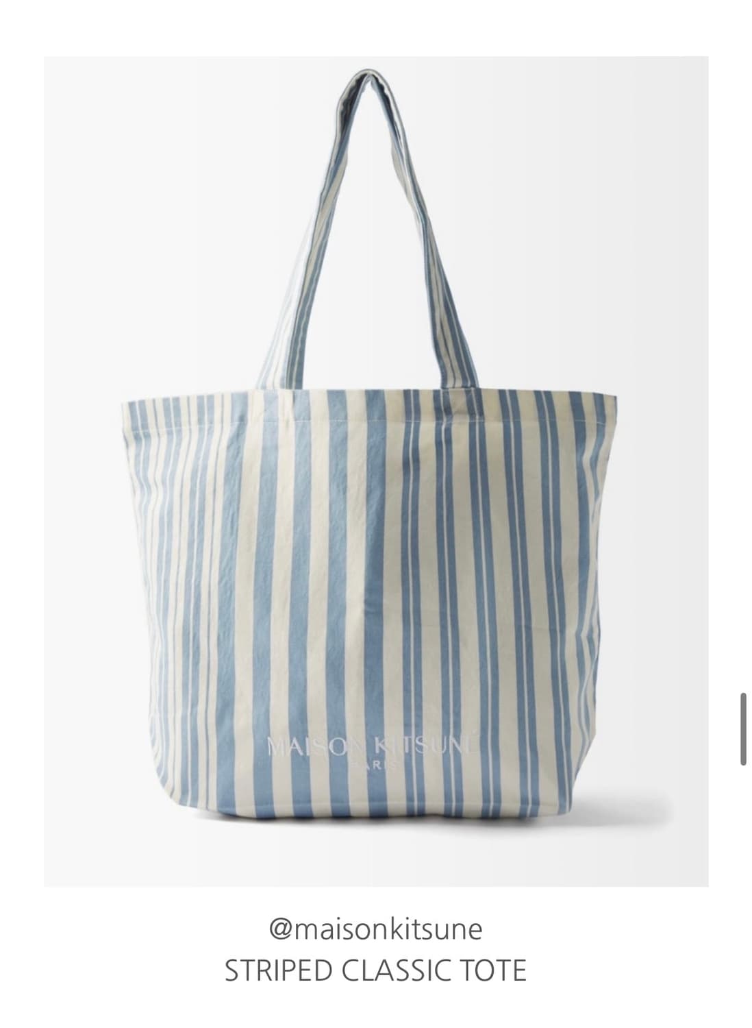 2022SS 메종키츠네 코튼 린넨 에코백 상품이미지8