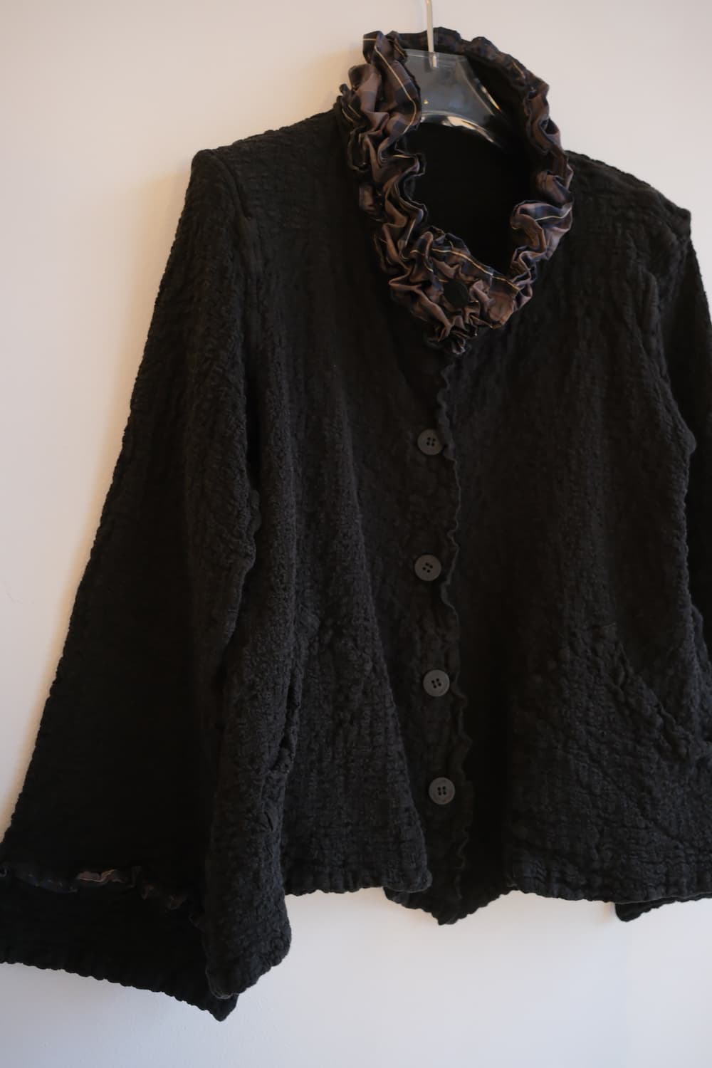 Neck frill wrinkled jacket 상품이미지6